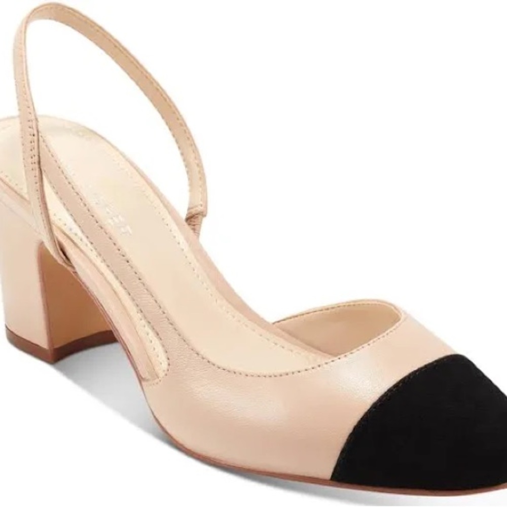 Marc Fisher Two toned block heel sling back size 7M